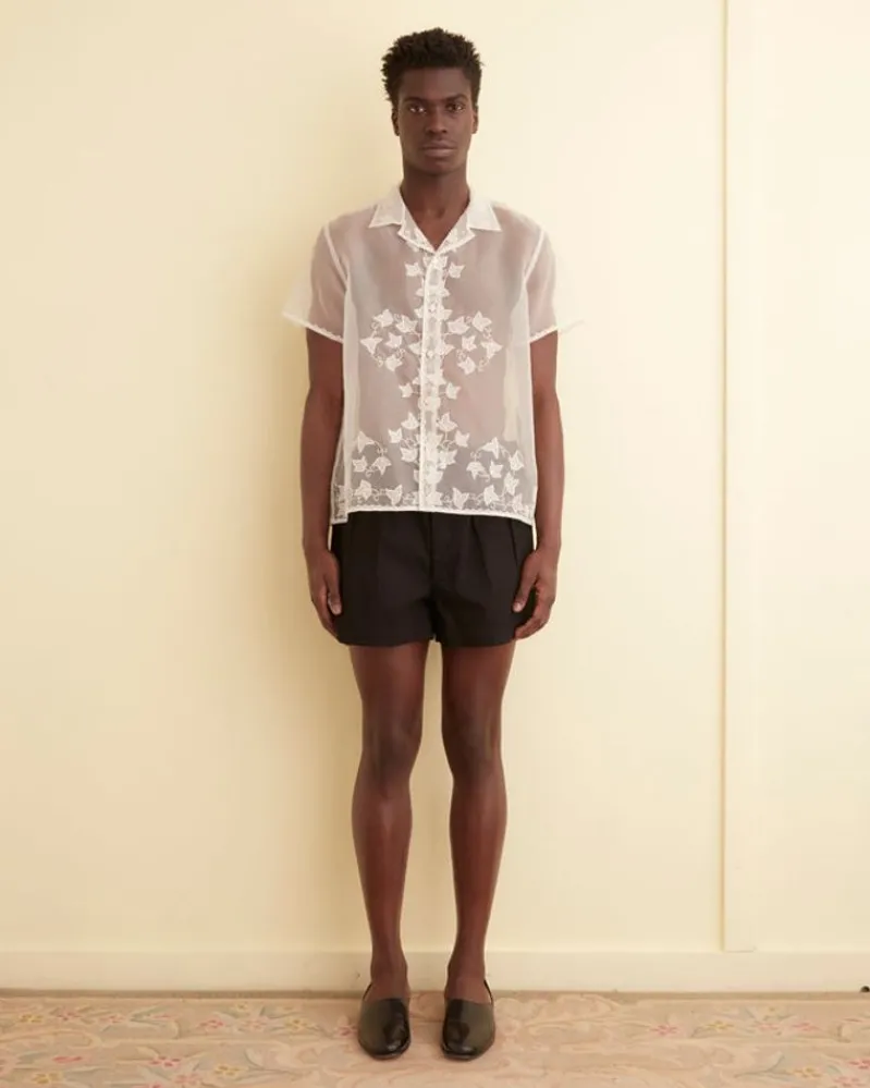 Shirts<BODE Ivy Applique Short Sleeve Shirt White