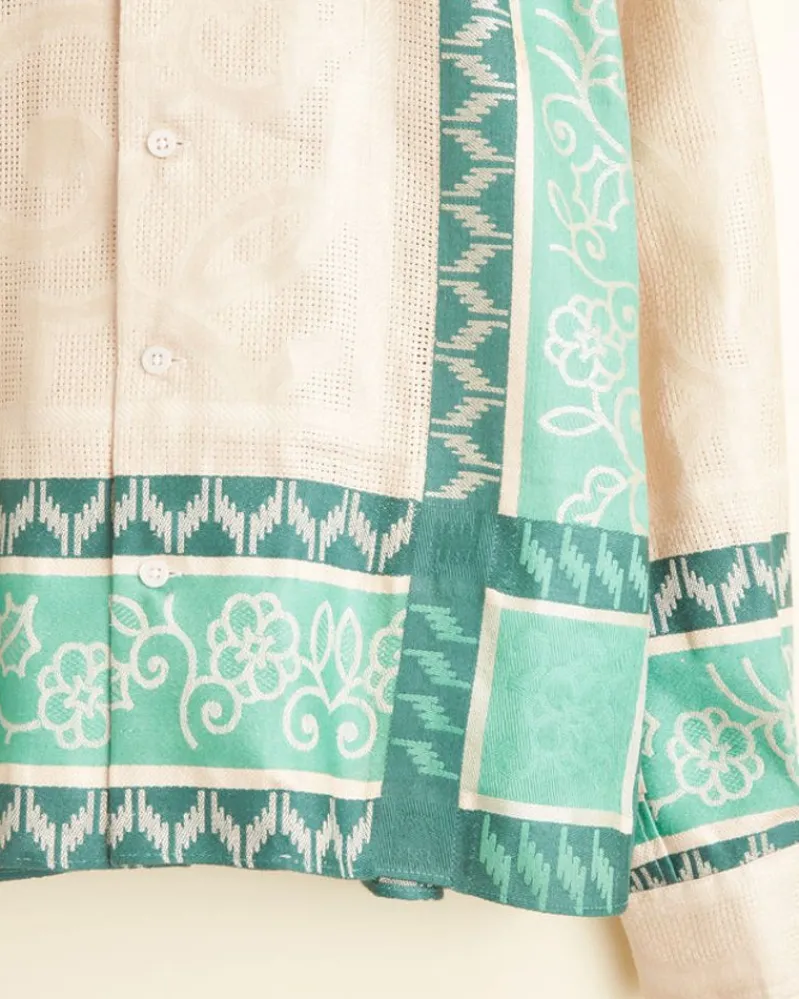 Shirts<BODE Jadeite Jacquard Long Sleeve Shirt - Xs Multi