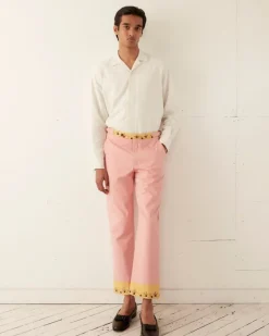 Trousers & Pants<BODE Jeweled Ivy Trousers Pink