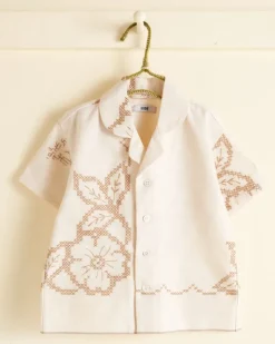 Baby Bode<BODE Kaki Flower Kids' Shirt - Os