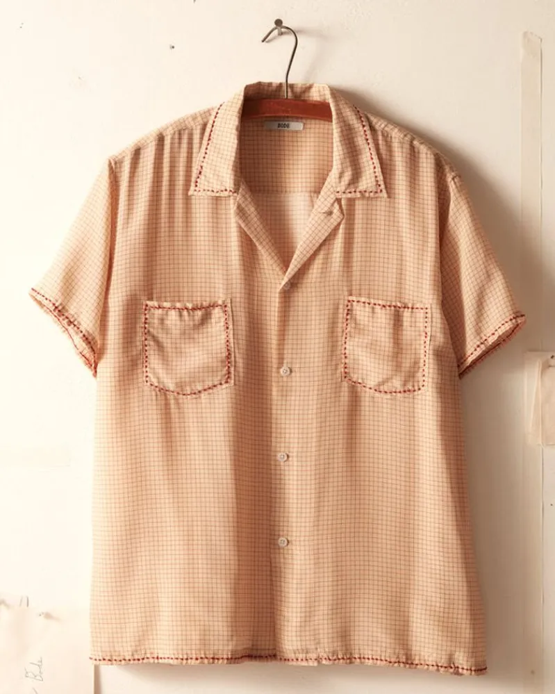 Shirts<BODE Knot Grid Short Sleeve Shirt