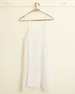 Dresses<BODE Lace Applique Scallop Slip White