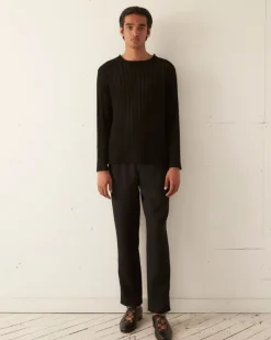 Knitwear<BODE Ladder Stitch Pullover Black