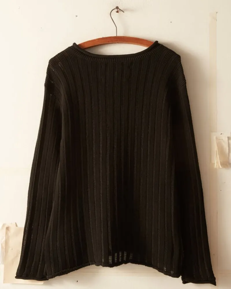 Knitwear<BODE Ladder Stitch Pullover Black