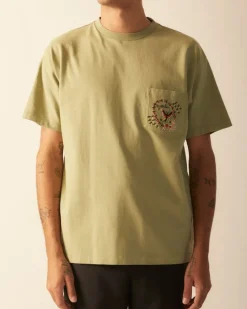 Cut & Sew<BODE Leafwing Pocket Tee - Mint