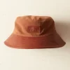 Accessories<BODE Leather Brim Bucket Hat - Tan/Brown