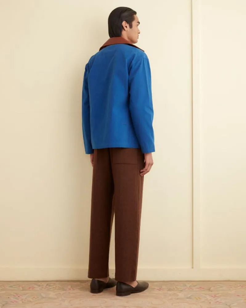 Outerwear<BODE Leather Tab Jacket - Tan/Blue