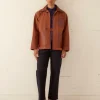 Outerwear<BODE Leather Tab Jacket - Tan/Brown