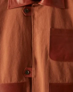 Outerwear<BODE Leather Tab Jacket - Tan/Brown