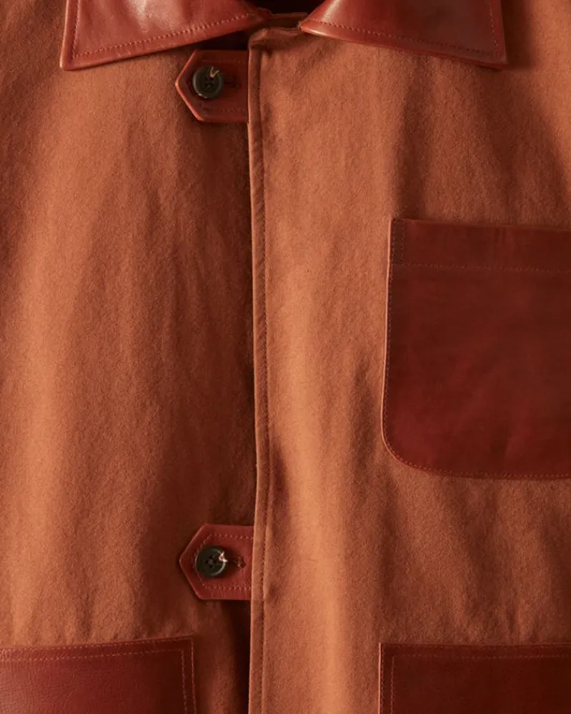 Outerwear<BODE Leather Tab Jacket - Tan/Brown