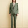 Outerwear<BODE Linen Double-Breasted Suit Jacket Green