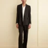 Outerwear<BODE Linen Double-Breasted Suit Jacket - Black