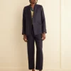 Suiting<BODE Linen Double-Breasted Suit Jacket - Navy Midnight