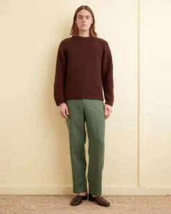 Trousers & Pants<BODE Linen Suiting Trousers Green