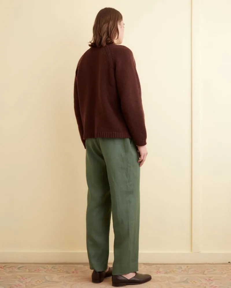 Trousers & Pants<BODE Linen Suiting Trousers Green