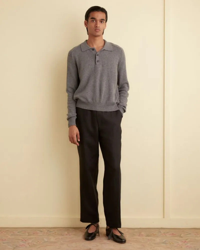 Trousers & Pants<BODE Linen Suiting Trousers - Black