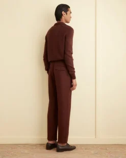 Trousers & Pants<BODE Linen Suiting Trousers - Chocolate