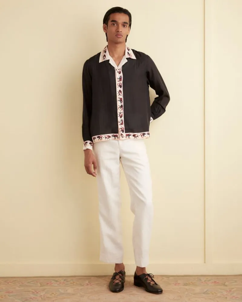 Trousers & Pants<BODE Linen Suiting Trousers - Ivory