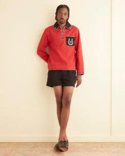 Shirts<BODE Lucky Horseshoe Pullover Red/Black