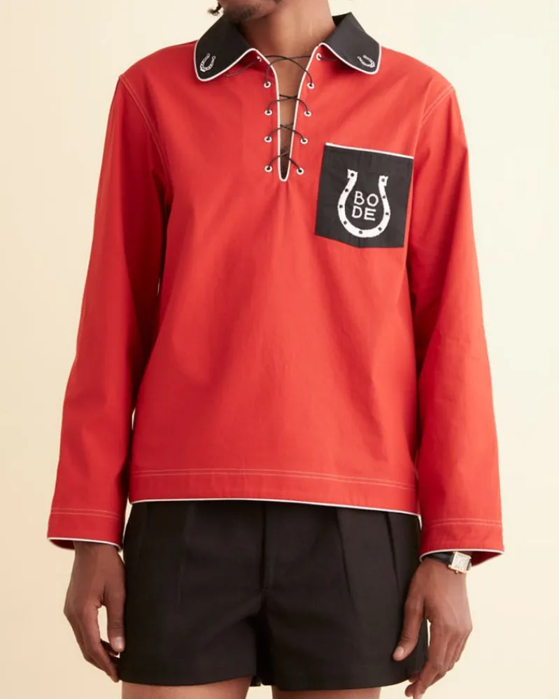 Outerwear<BODE Lucky Horseshoe Pullover Red/Black