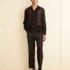 Shirts<BODE Meandering Lace Long Sleeve Shirt Black
