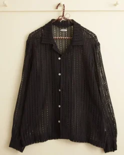 Shirts<BODE Meandering Lace Long Sleeve Shirt Black