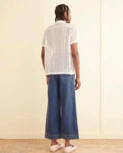 Shirts<BODE Meandering Lace Short Sleeve Shirt Natural