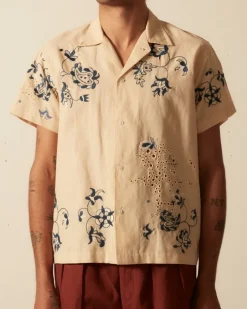 Shirts<BODE Mended Floral Short Sleeve Shirt