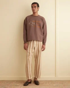 Cut & Sew<BODE Message Crewneck Brown