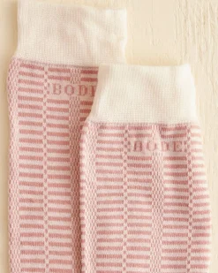 Accessories<BODE Micro Check Socks - Pink Cream