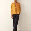 Shirts<BODE Micro Tie Long Sleeve Shirt - Golden