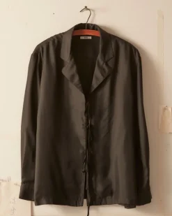 Shirts<BODE Micro Tie Long Sleeve Shirt - Black