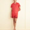Shirts<BODE Monday Short Sleeve Shirt Red/Black
