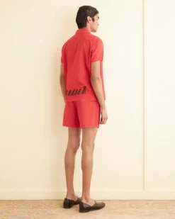 Shirts<BODE Monday Short Sleeve Shirt Red/Black