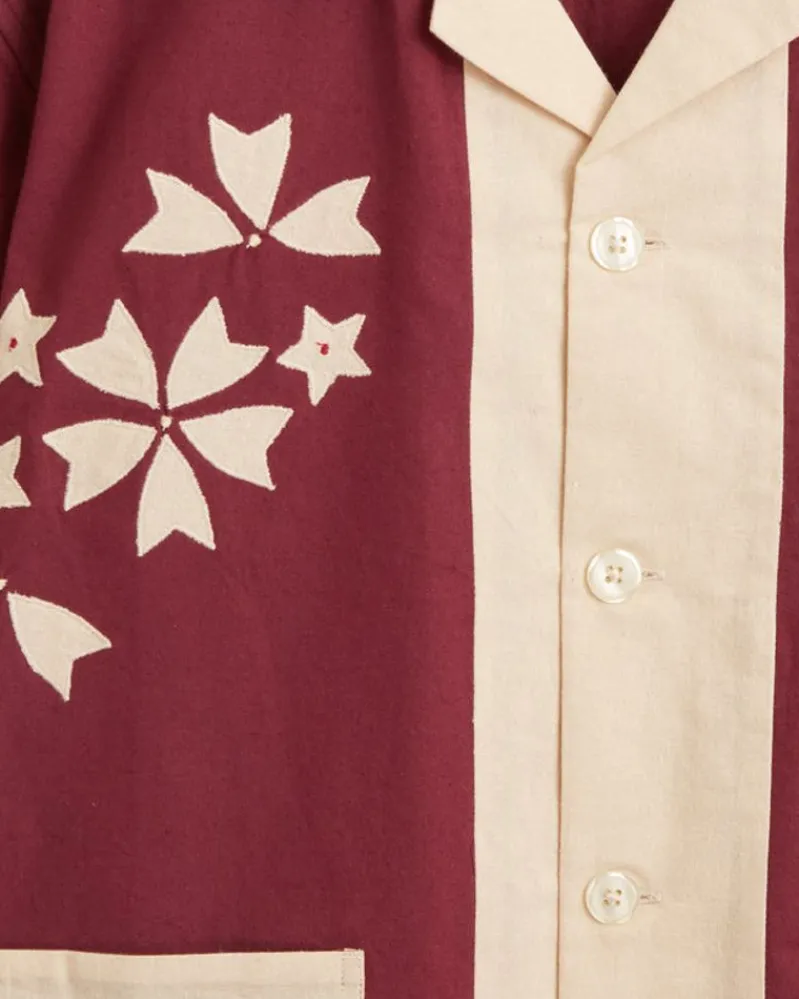 Shirts<BODE Moonflower Applique Short Sleeve Shirt
