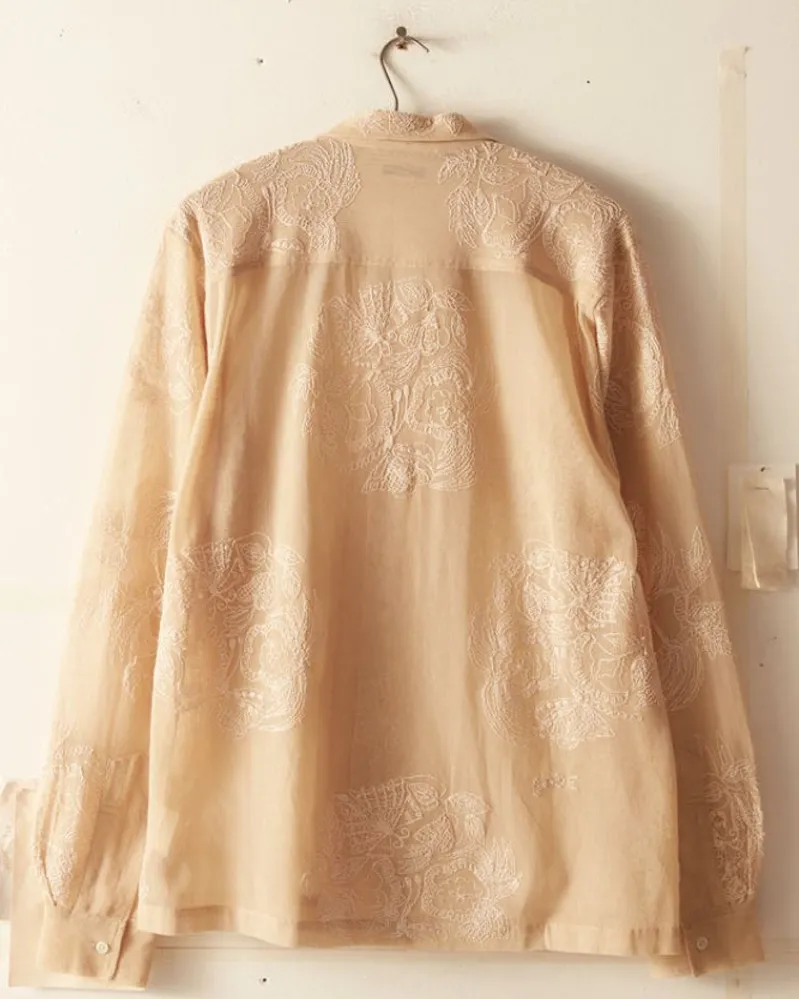 Shirts<BODE Moth Veil Long Sleeve Shirt Ivory