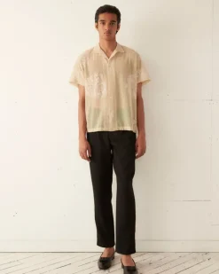 Shirts<BODE Moth Veil Short Sleeve Shirt Ivory