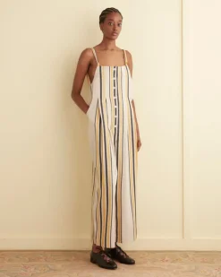 Trousers & Pants<BODE Namesake Stripe Jumpsuit Ecru/Multi