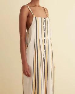 Trousers & Pants<BODE Namesake Stripe Jumpsuit Ecru/Multi