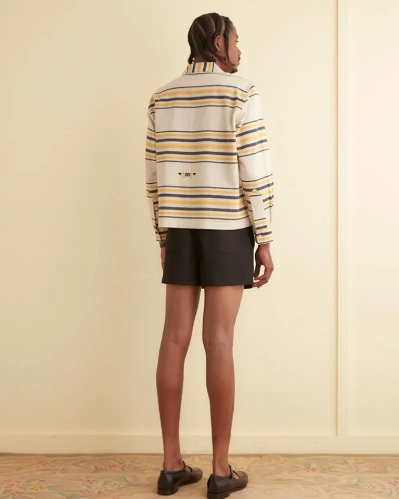 Shirts<BODE Namesake Stripe Long Sleeve Shirt Ecru/Multi
