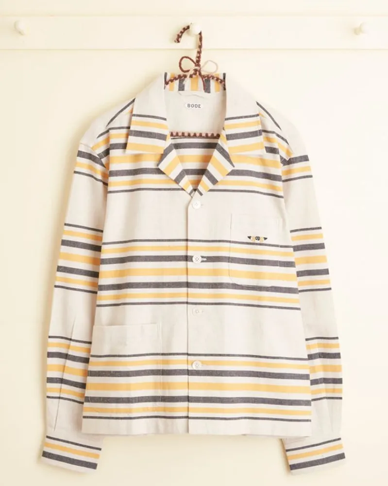 Shirts<BODE Namesake Stripe Long Sleeve Shirt Ecru/Multi