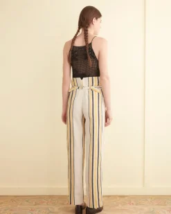Trousers & Pants<BODE Namesake Stripe Shakey Trousers Ecru/Multi