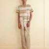 Shirts<BODE Namesake Stripe Short Sleeve Shirt Ecru/Multi