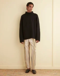 Trousers & Pants<BODE Namesake Stripe Trousers Ecru/Multi