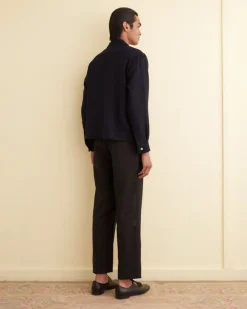 Shirts<BODE Net Long Sleeve Shirt Navy