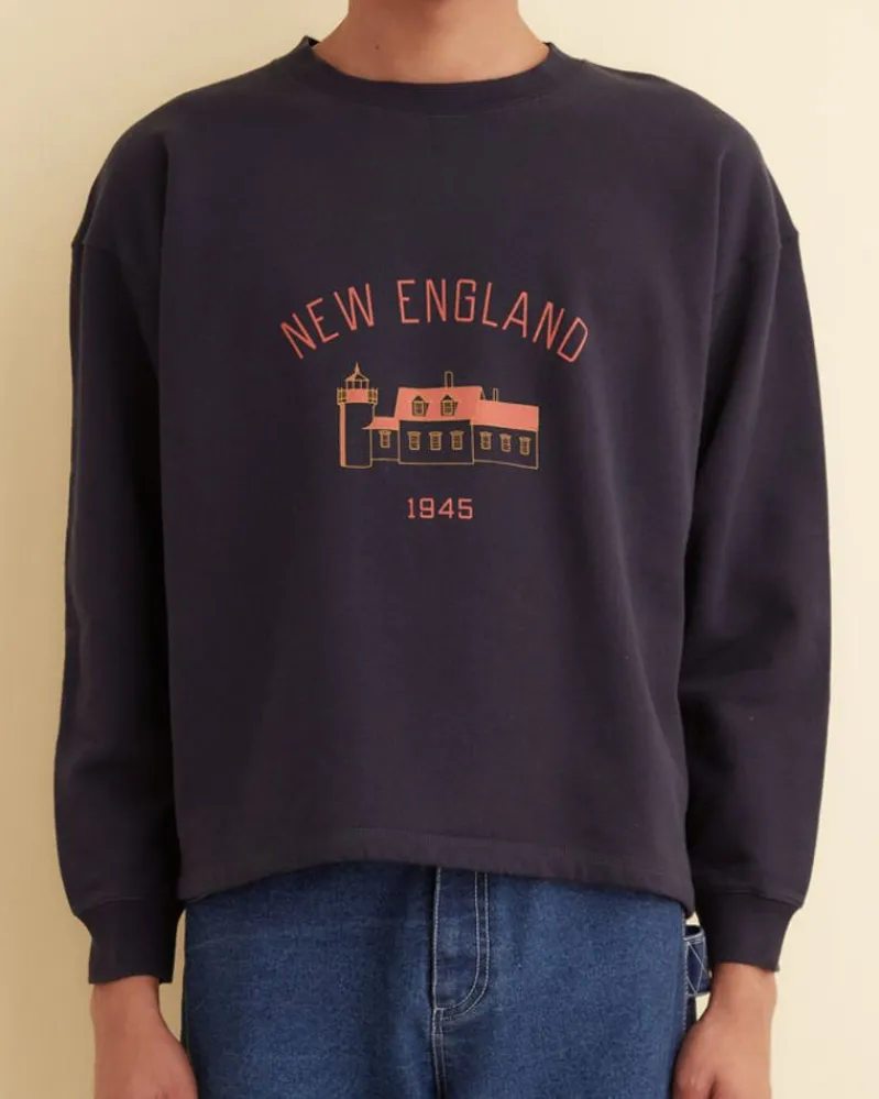 Cut & Sew<BODE New England Crewneck - Midnight