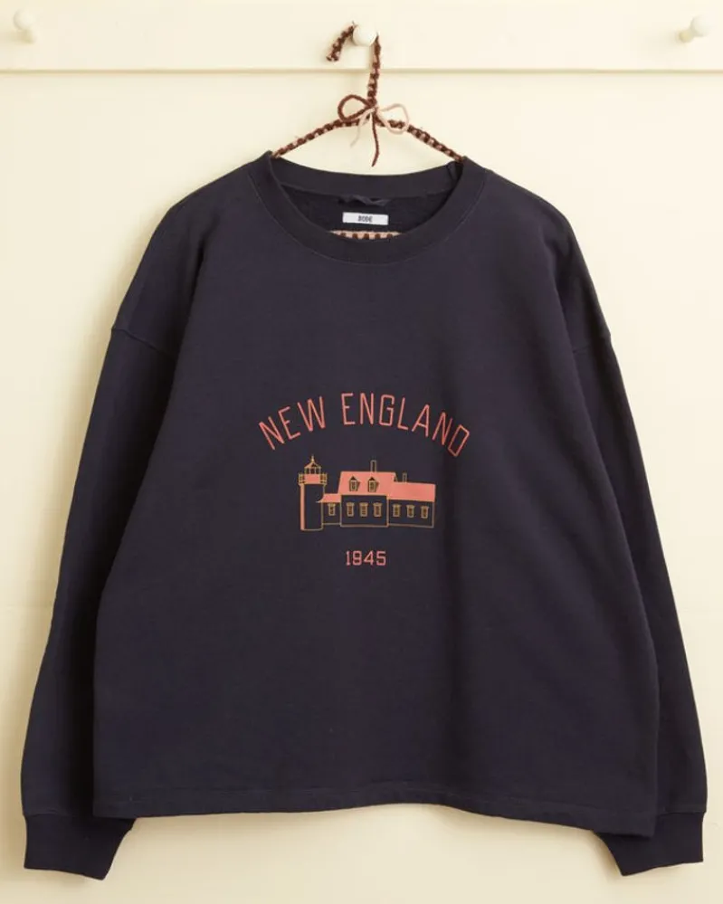 Cut & Sew<BODE New England Crewneck - Midnight