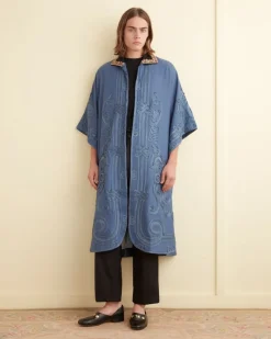 Outerwear<BODE Nobleman Shawl Coat Periwinkle