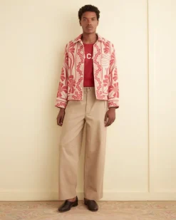Outerwear<BODE Nouveau Monstera Overshirt Red