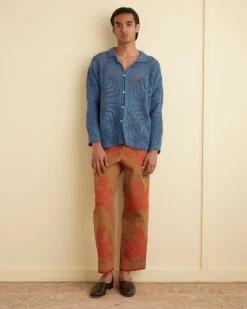 Knitwear<BODE Overdye Crochet Shirt Petrol